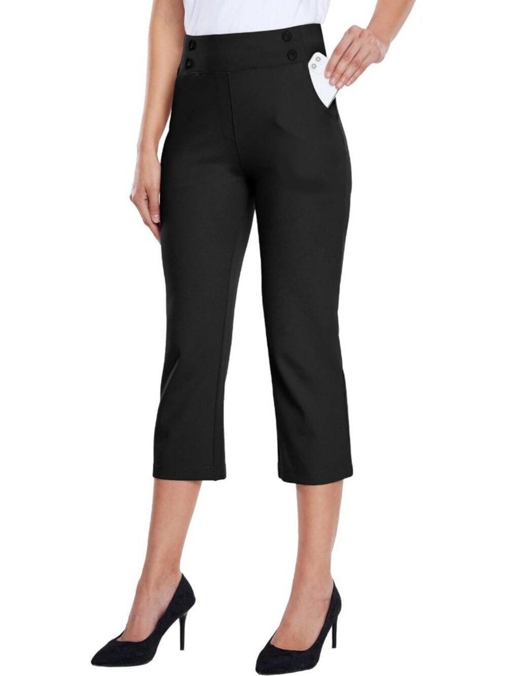 Stylish Women's Yoga Capri Pants - Stretchy, Comfortable, Perfect for Activewear